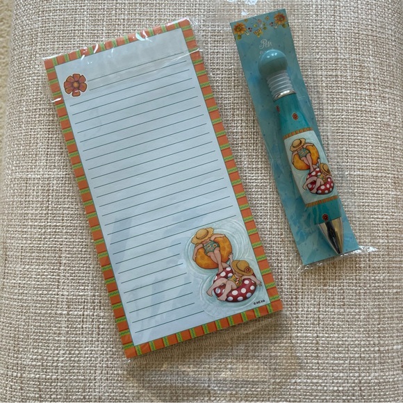Magnetic Notepad and Matching Pen Baby Cherub Swimming Listpad - Picture 4 of 6
